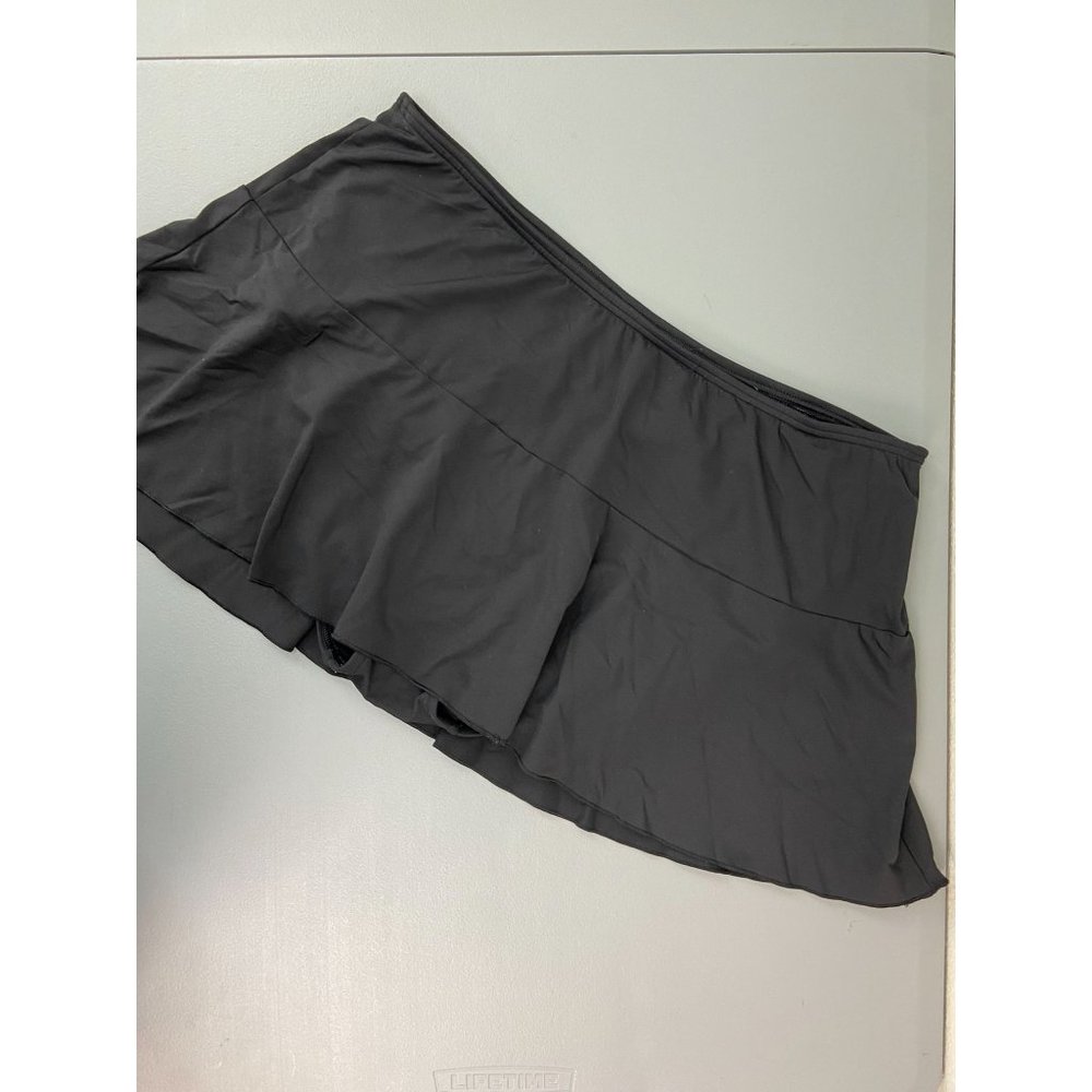 Lands' End women's size 16W‎ black skirted swim bottoms flowy summer bikini
